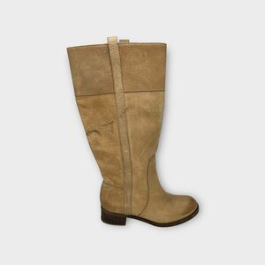 Lucky Brand Hibiscus Tan Leather Riding Boots Size 9.5 Good Condition!